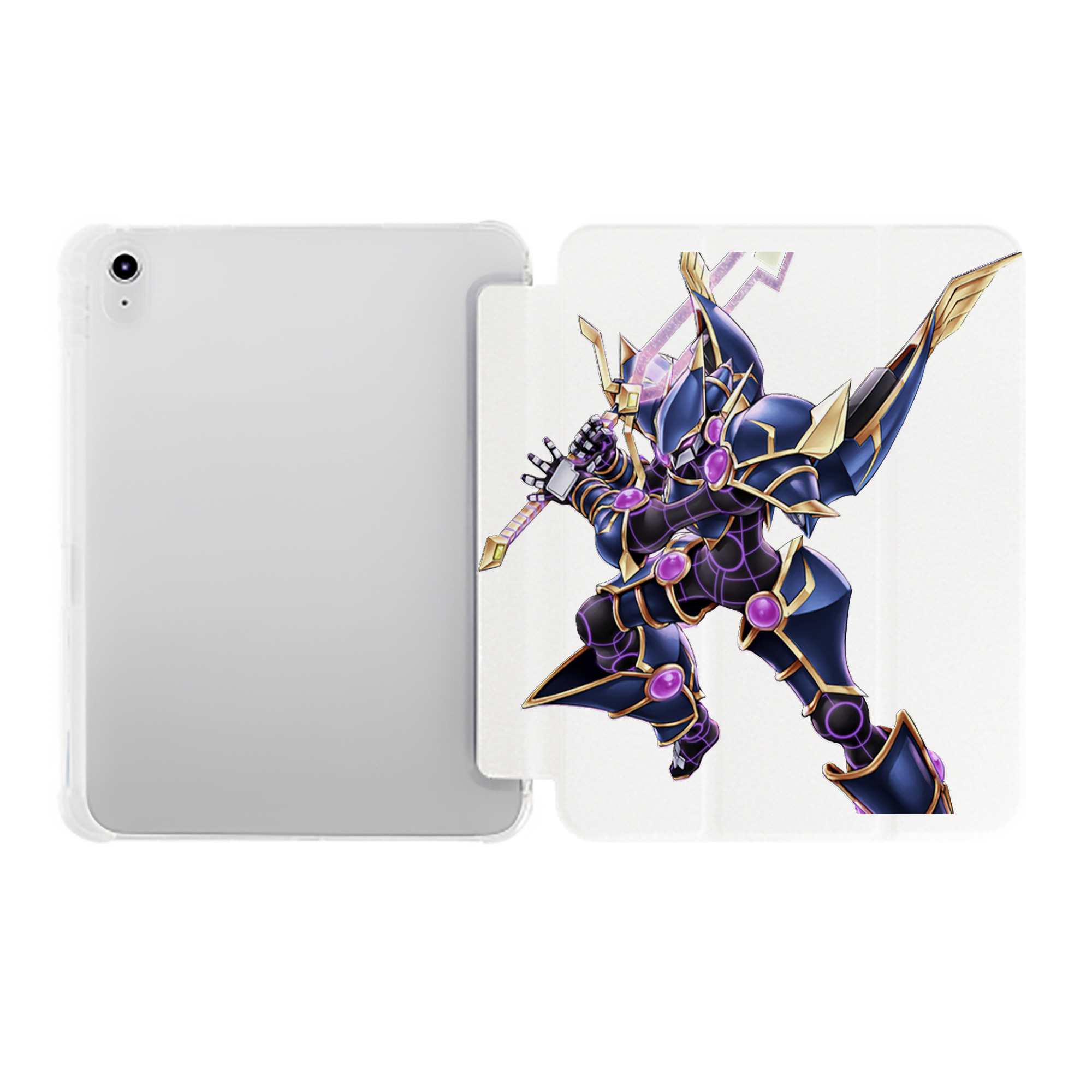 （画像用） 遊☆戯☆王 Yu-Gi-Oh! IPad ケース ペン収納付き 三つ折りスタンド PUレザー×シリコン 対応機種9.5/10.5/10.9インチ
